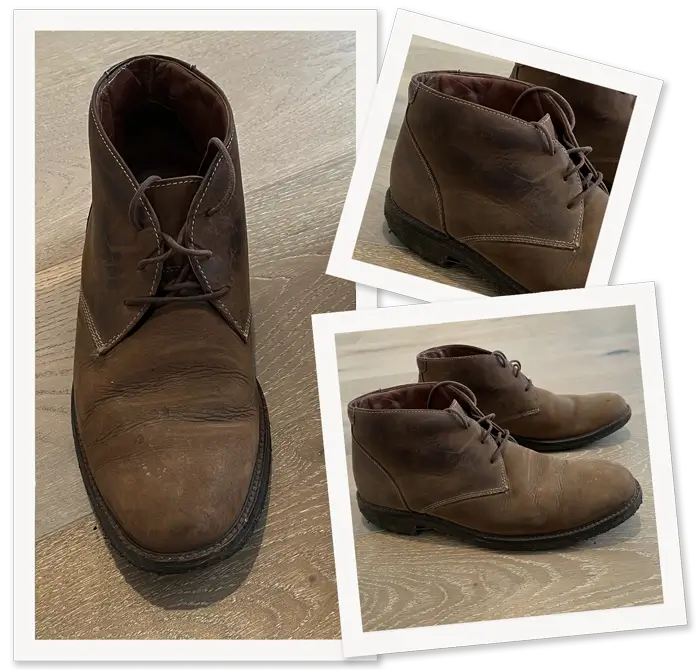 Photo collage of the Johnston Murphy Copelands owned by Dave Bowden