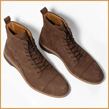 Suede cap toe boots from Amberjack