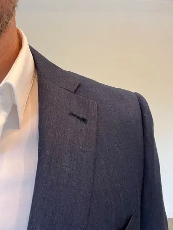 Close up of suit lapel