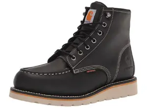 Black moc toe work boots from Carharrt