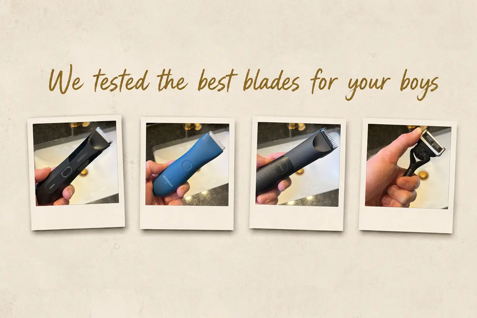 Illustrative banner showing the four trimmers personally tested for this article