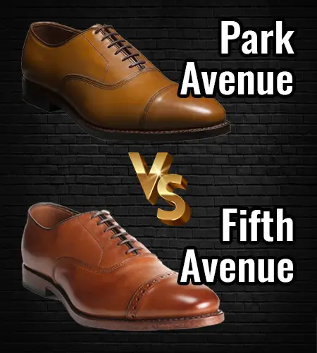 Comparison of Allen Edmonds Park Avenue and Fifth Avenue Shoes