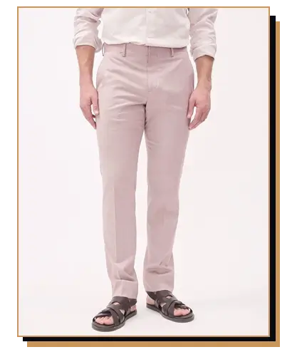 Man wearing pink pants
