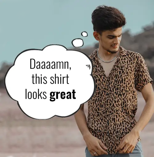 Man wearing leopard print shirt