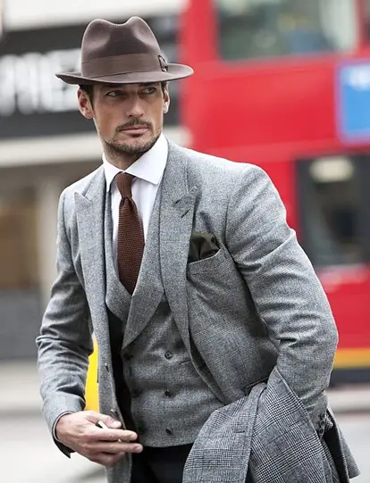 David Gandy wearing a fedora