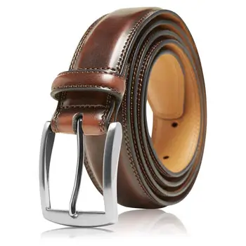 Brown leather belt