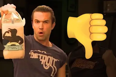 Illustration showing Mac from It's Always Sunny in Philadelphia with slicked back hair