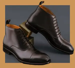 Beckett-Simonon-chukkas Pair of polished black leather dress chukka boots by Beckett Simonon.