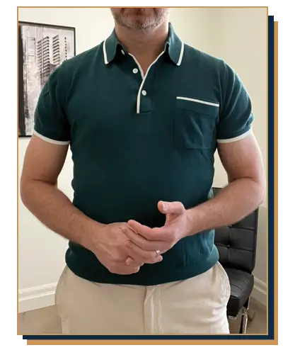 Irreverent Gent founder Dave Bowden wearing a polo from the Tie Bar